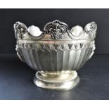 Vintage Silver Plated Bowl Lions Head Handles