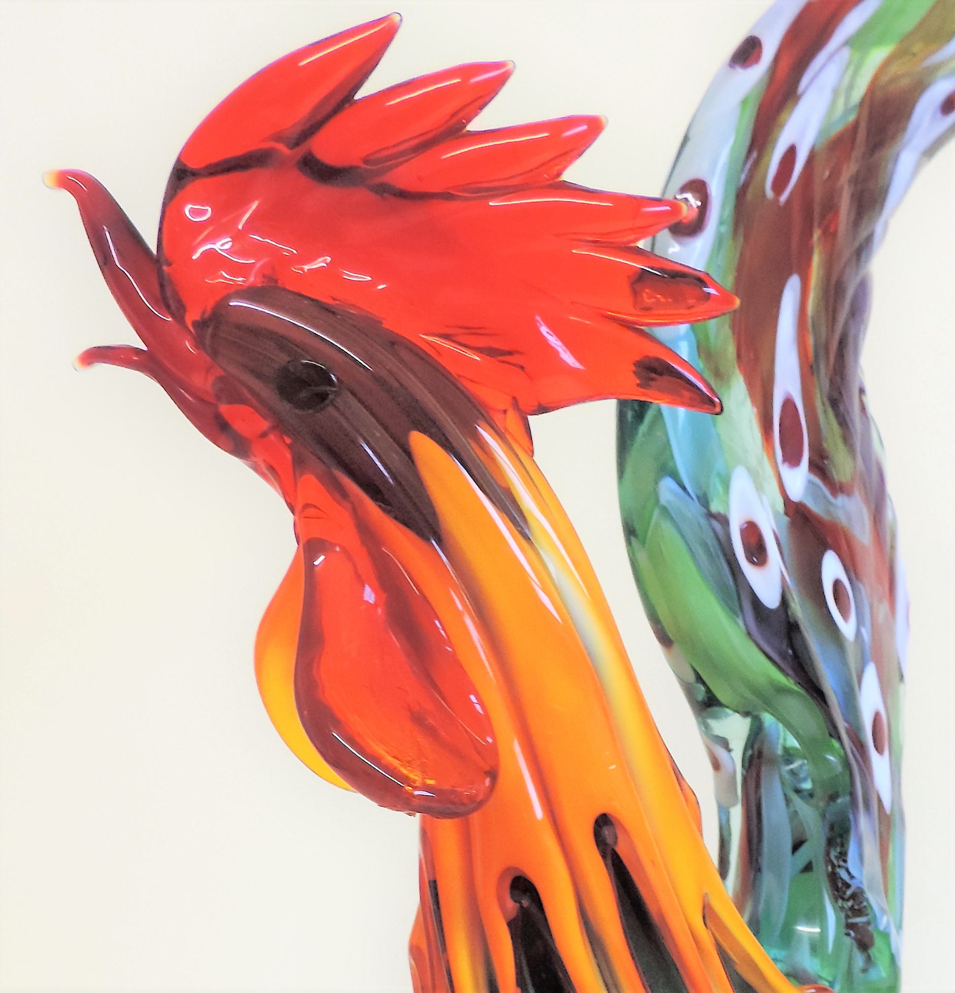 Large Vintage Murano Glass Cockerel 39cm Tall - Image 2 of 8