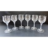 Set 6 Crystal Wine Glasses