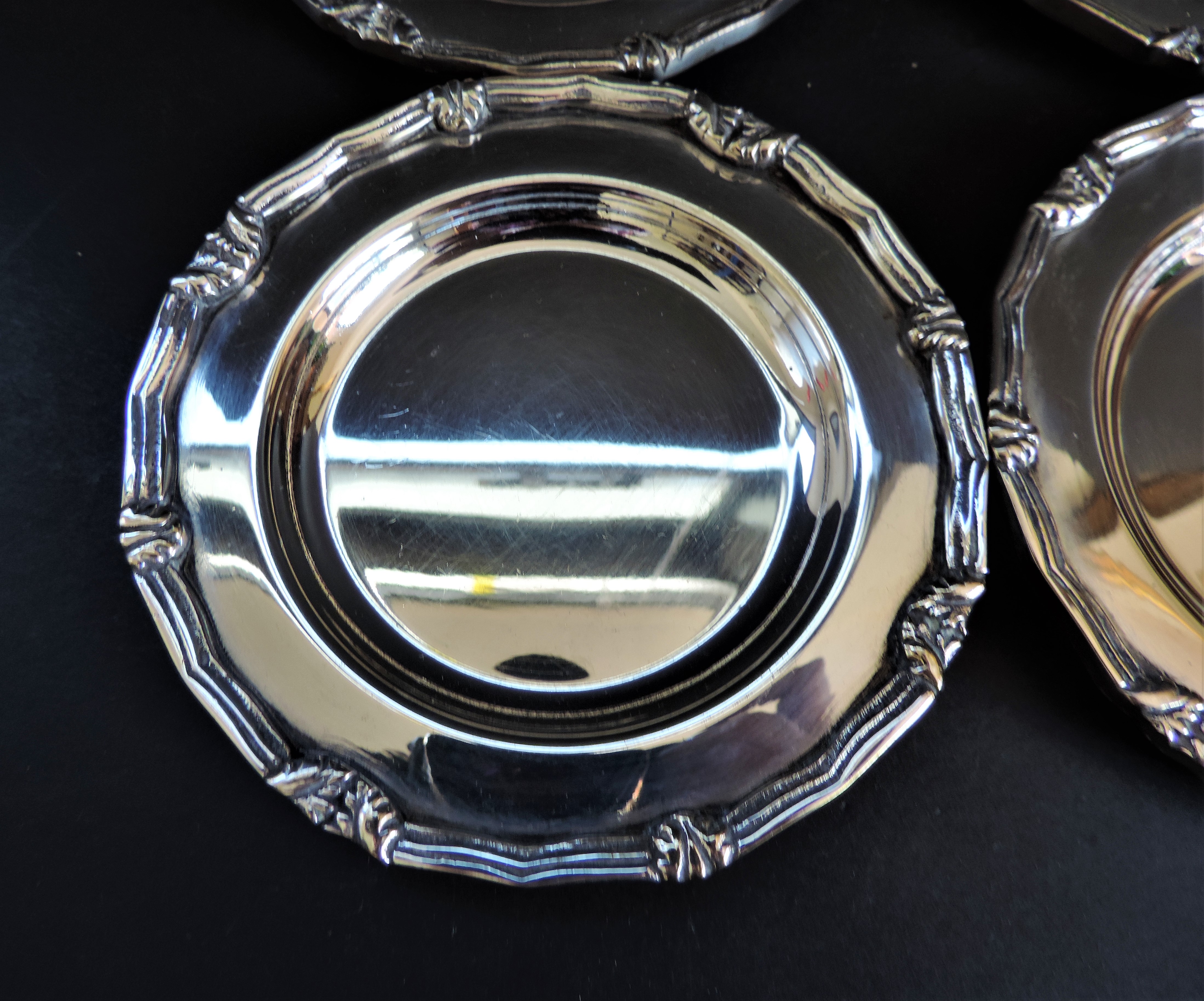 Set 6 Vintage Silver Plated Drinks Coasters - Image 3 of 4