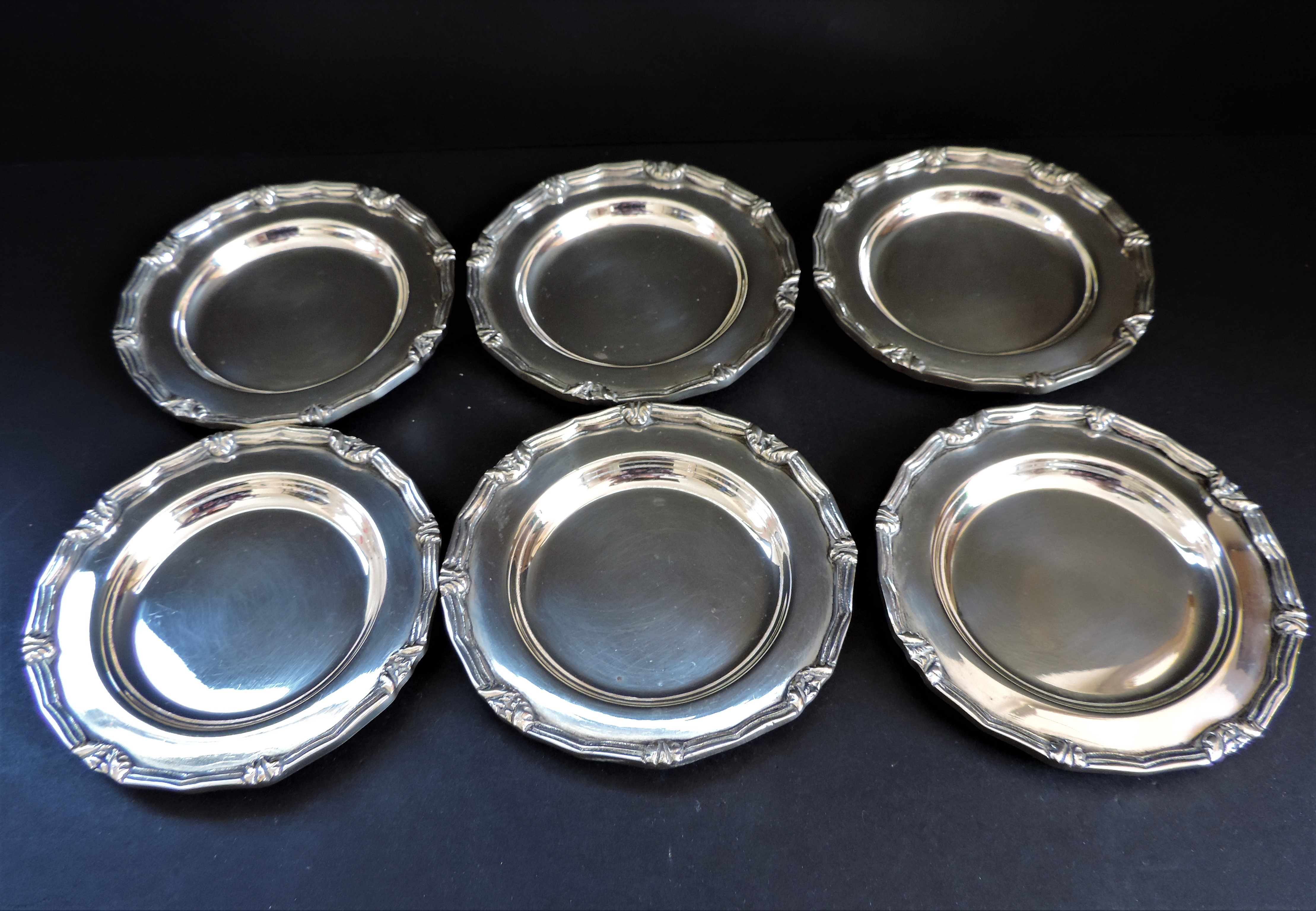 Set 6 Vintage Silver Plated Drinks Coasters - Image 4 of 4