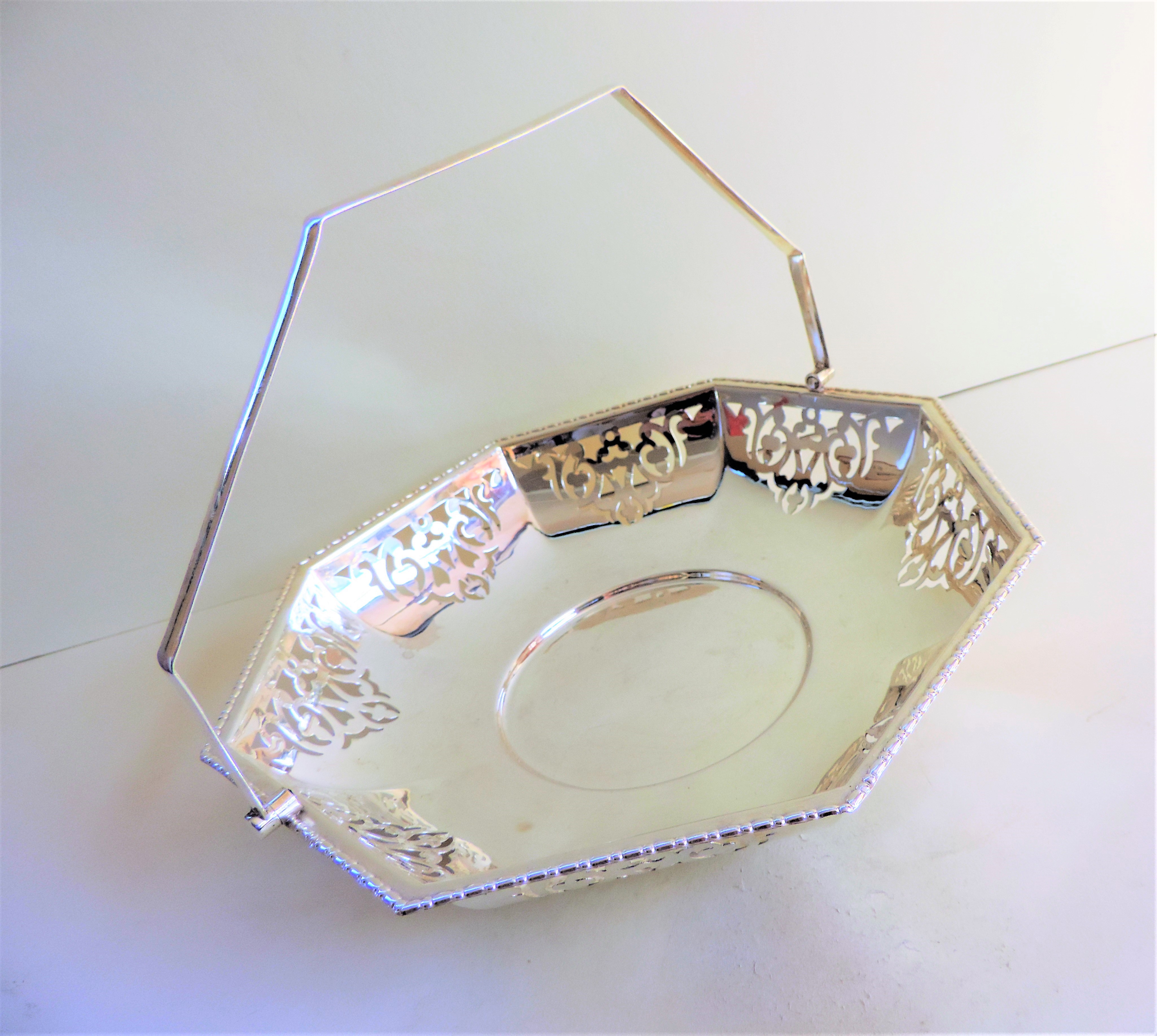 Vintage Art Deco Silver Plated Cake/Bread Basket - Image 3 of 4