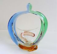 Art Glass Bowl By Frantisek Zemek For Mstisov Glassworks