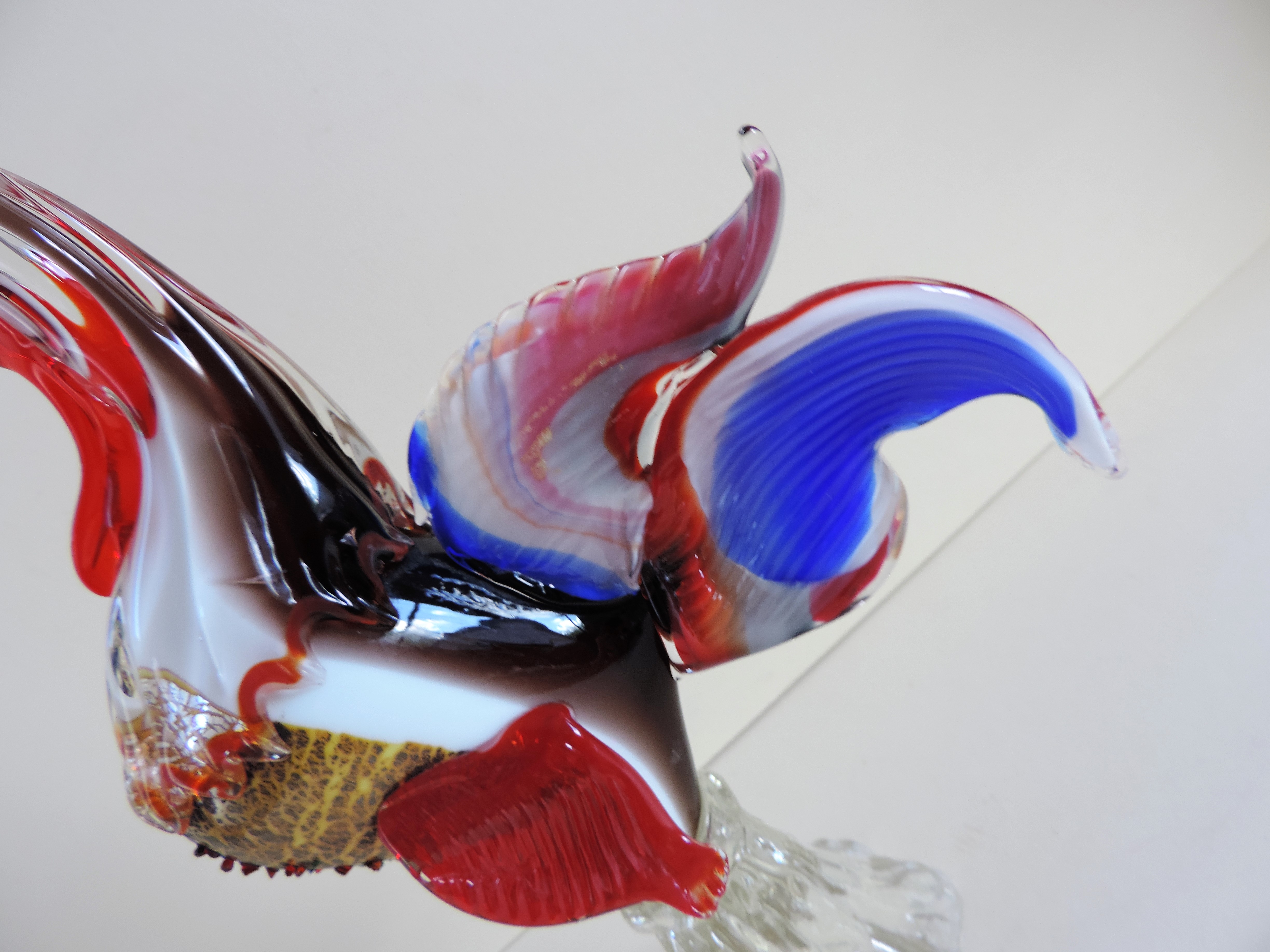 Large Vintage Murano Glass Rooster Sculpture 30cm Tall - Image 6 of 7