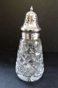 Vintage Silver Plate & Crystal Sugar Shaker/Sifter