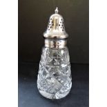 Vintage Silver Plate & Crystal Sugar Shaker/Sifter