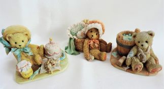 3 x Cherished Teddies Figurines