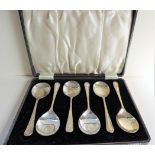 Antique Cased Set Silver Plated Spoons