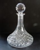 Vintage Crystal Ships Decanter