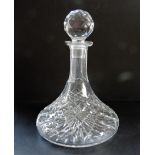 Vintage Crystal Ships Decanter