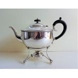 Antique Art Nouveau Silver Plated Spirit Kettle