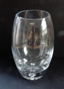 Large Modernist Krosno Poland Crystal Vase 25cm Tall