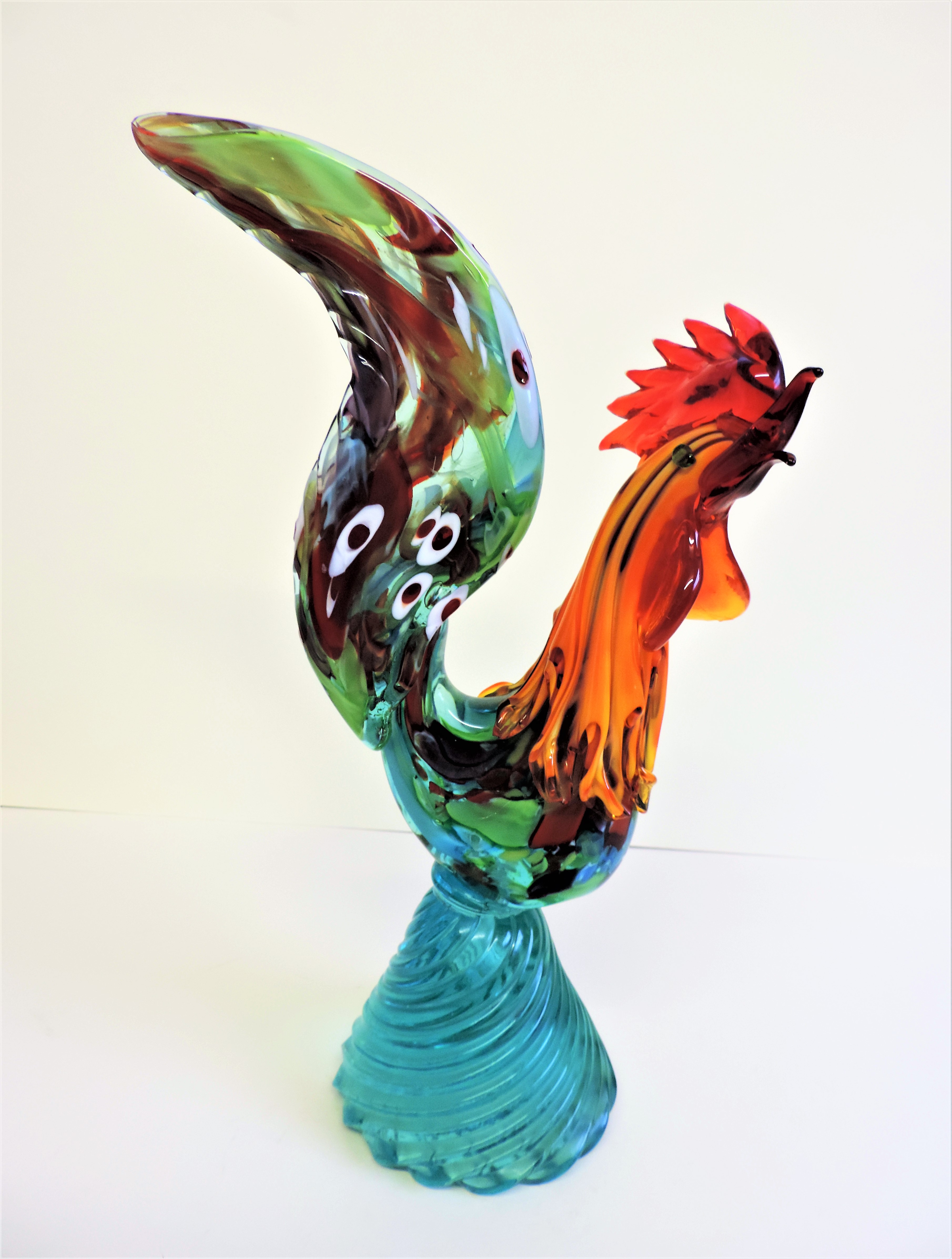 Large Vintage Murano Glass Cockerel 39cm Tall - Image 3 of 8