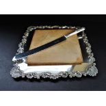 Antique Victorian Silver Plated Bread/Cheese Board Serving Set