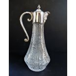 Hand-Cut Crystal And Silver Plate Bacchus Claret Jug