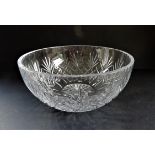 Large Cut Crystal Bowl 24cm Wide