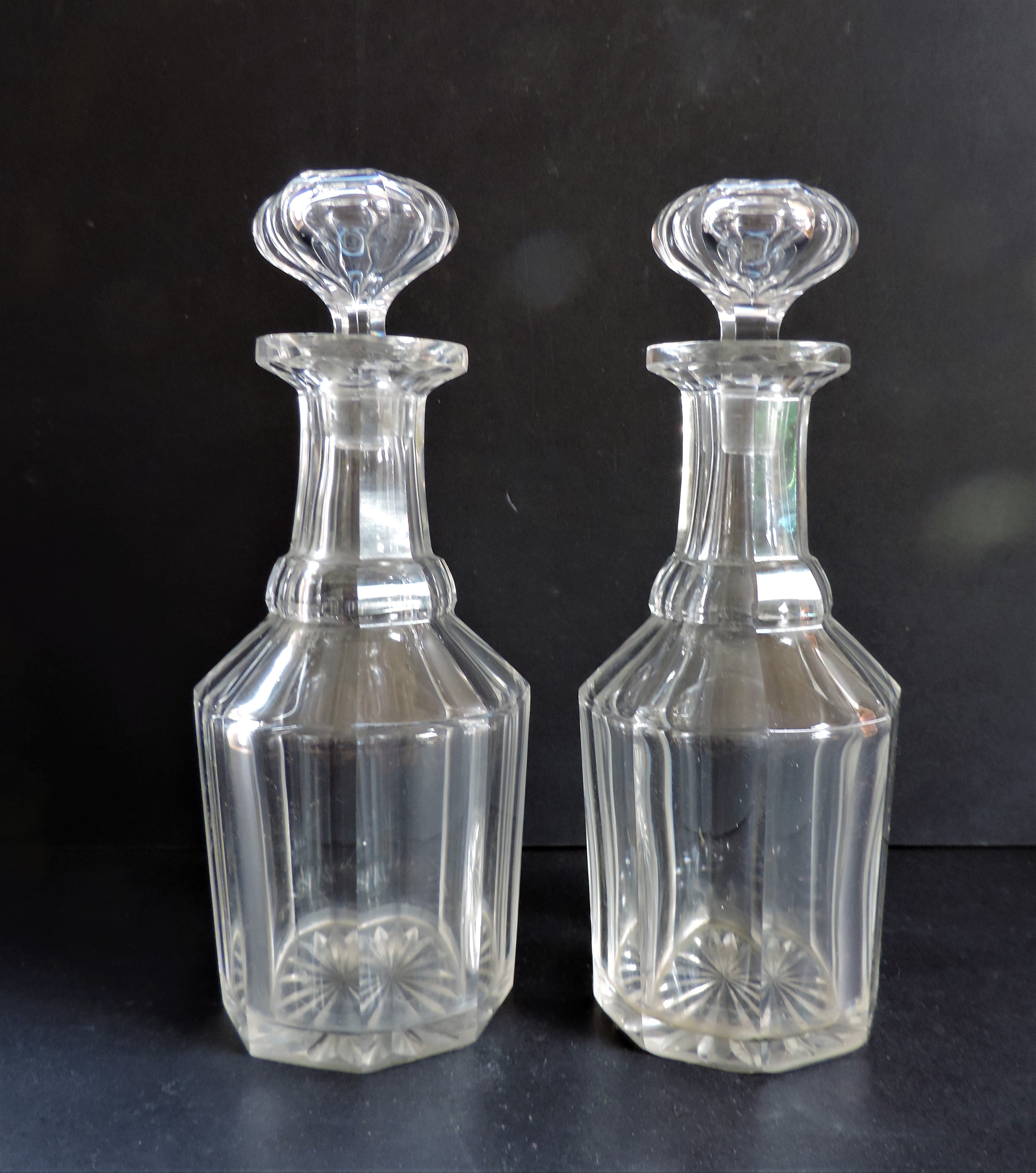 Pair Antique Georgian Glass Decanters - Image 3 of 4