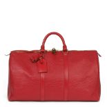 Louis Vuitton Red Epi Leather Vintage Keepall 55