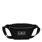 Fendi Black Zucca Mesh & Suede Belt Bag