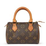 Louis Vuitton Brown Monogram Coated Canvas & Vachetta Leather Vintage Mini HL Speedy