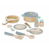 (R2C) Toys. 1 X Wooden Kitchen And Pan Set (38527B)