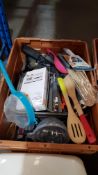 (R3B) Household. Contents Of Floor. To Include Mixed Small Kitchen Utensils, Pedal Bin, 2 X Anti Ba