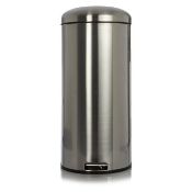 (R2F) Household. 4 X 30L Pedal Bin Brushed Chrome