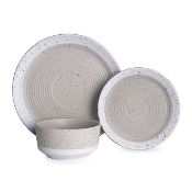 (R2E) Household. 1 X Stoneware Natural Speckle 11 Piece Dinner Set
