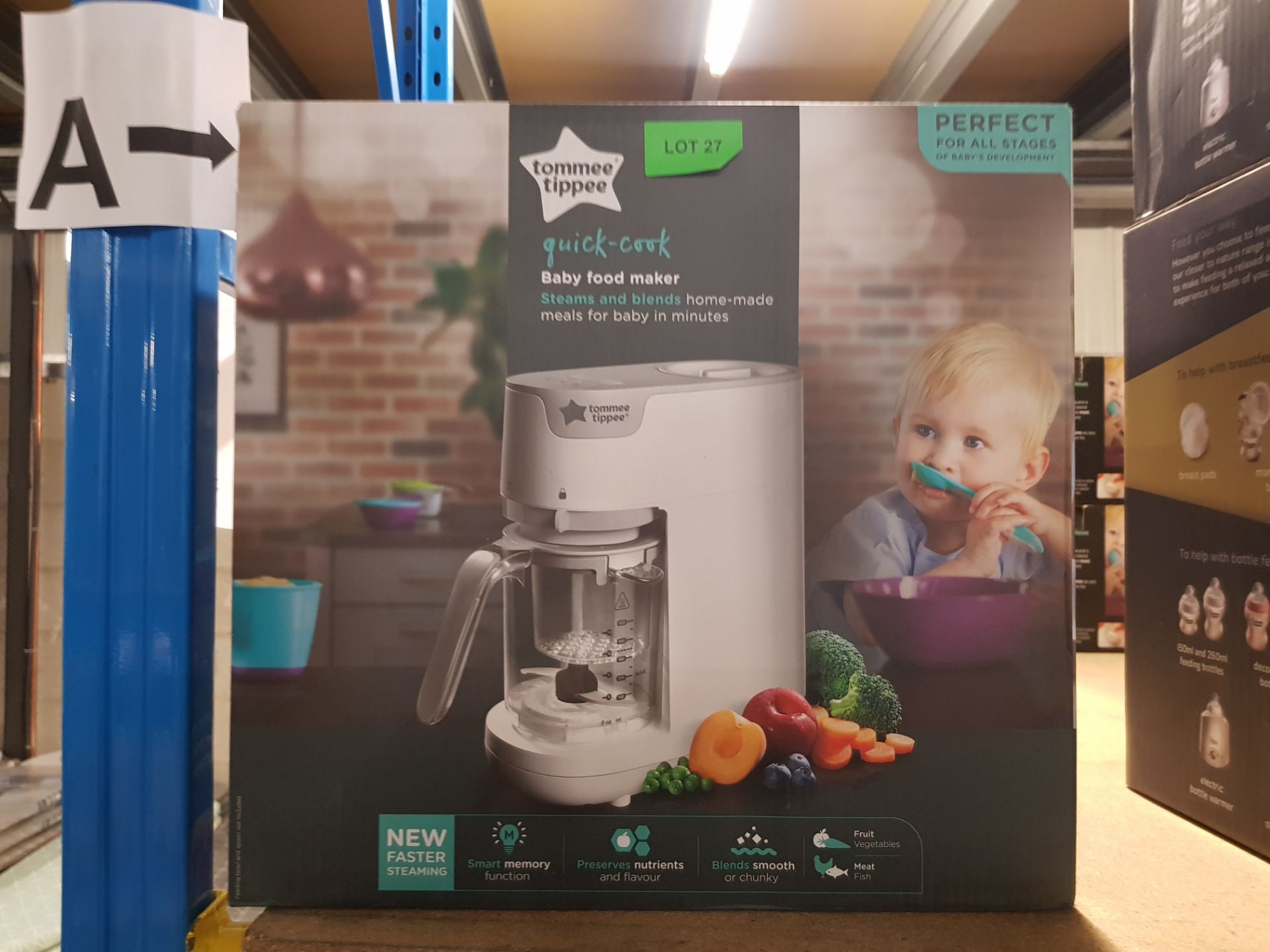 (R15A) Baby. 1 X Tommee Tippee Quick Cook Baby Food Maker White (New) - Image 2 of 2