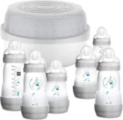 (R15G) Baby. 2 Items. 1 X MAM Easy Start Bottle & Microwave Steriliser Set & 1 X Tommee Tippee Sang