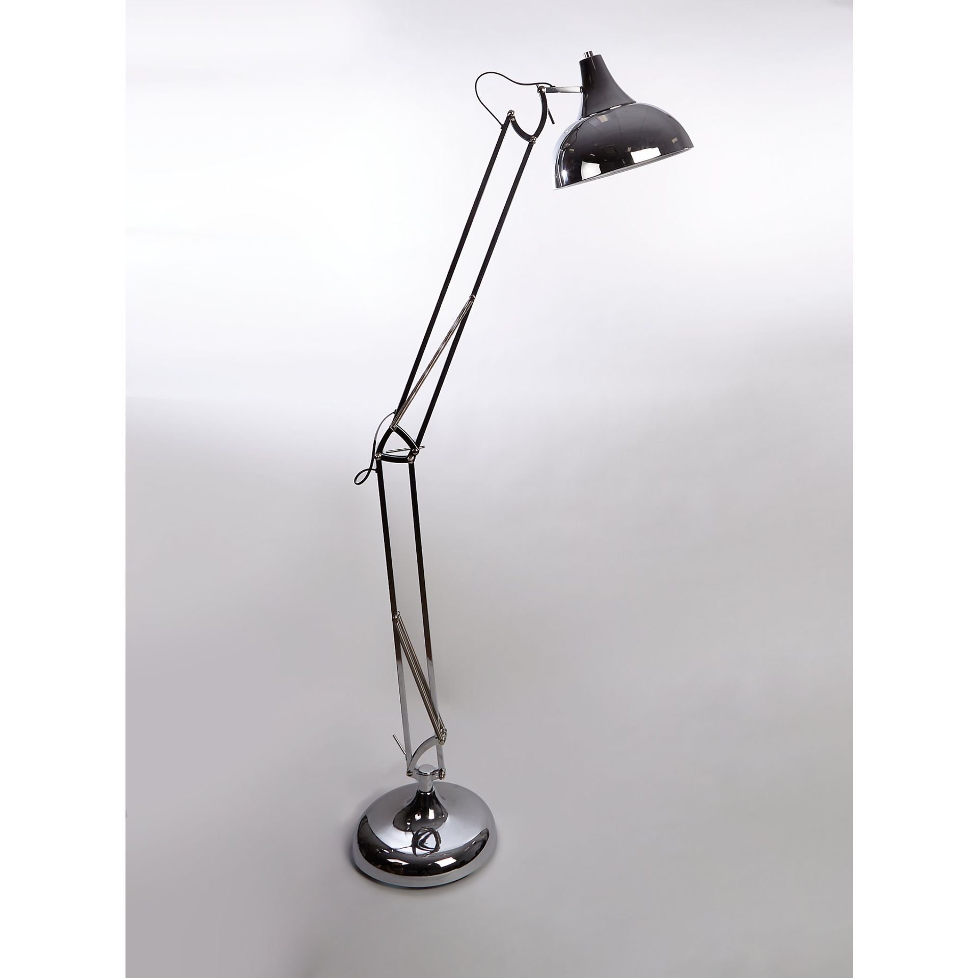 (R15A) Lighting. 1 X Chrome Task Floor Lamp (May Have Undelivered / Wrong Item Sticker)