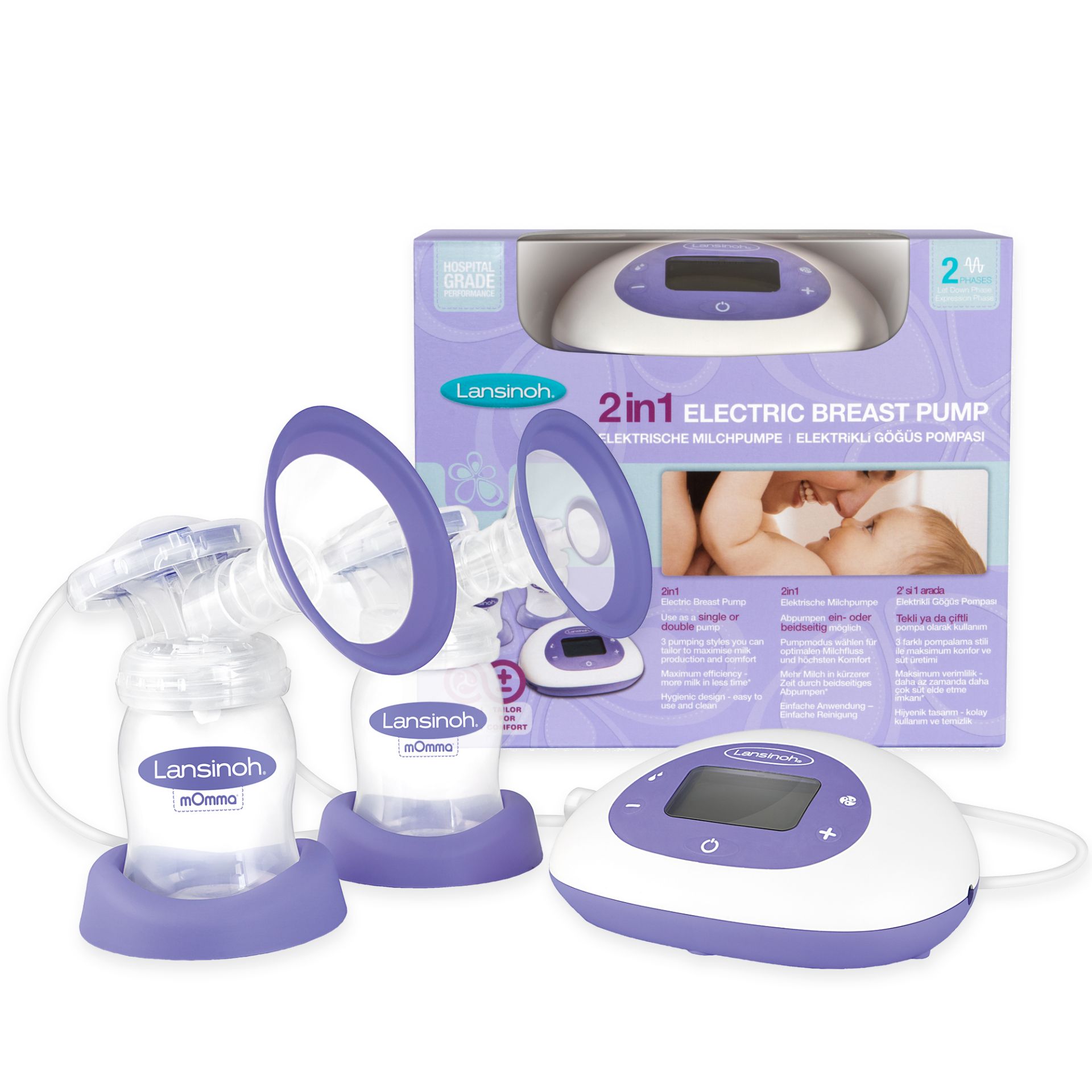 (R15I) Baby. 1 X Lansinoh 2 In 1 Electric Breast Pump Hospital Grade (New)