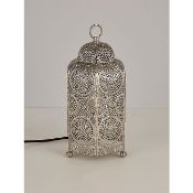 (R1F) Lighting. 4 X Moroccan Lamp Silver (May Contain Undelivered / Wrong Item Sticker) New