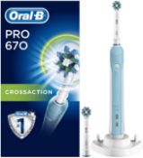 (R15I) Bathroom. 2 Items. 1 X Braun Oral B Pro 670 3D Action & 1 X Braun Oral V Pro 2 2500N Electri