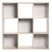 (R3F) 1 X Living Elements Clever Cube Compact 3X3 Cube Storage Unit White (H910 x W910 x D295mm)