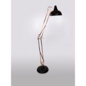 (R15A) Lighting. 1 X Black & Copper Task Floor Lamp (May Have Undelivered / Wrong Item Sticker)