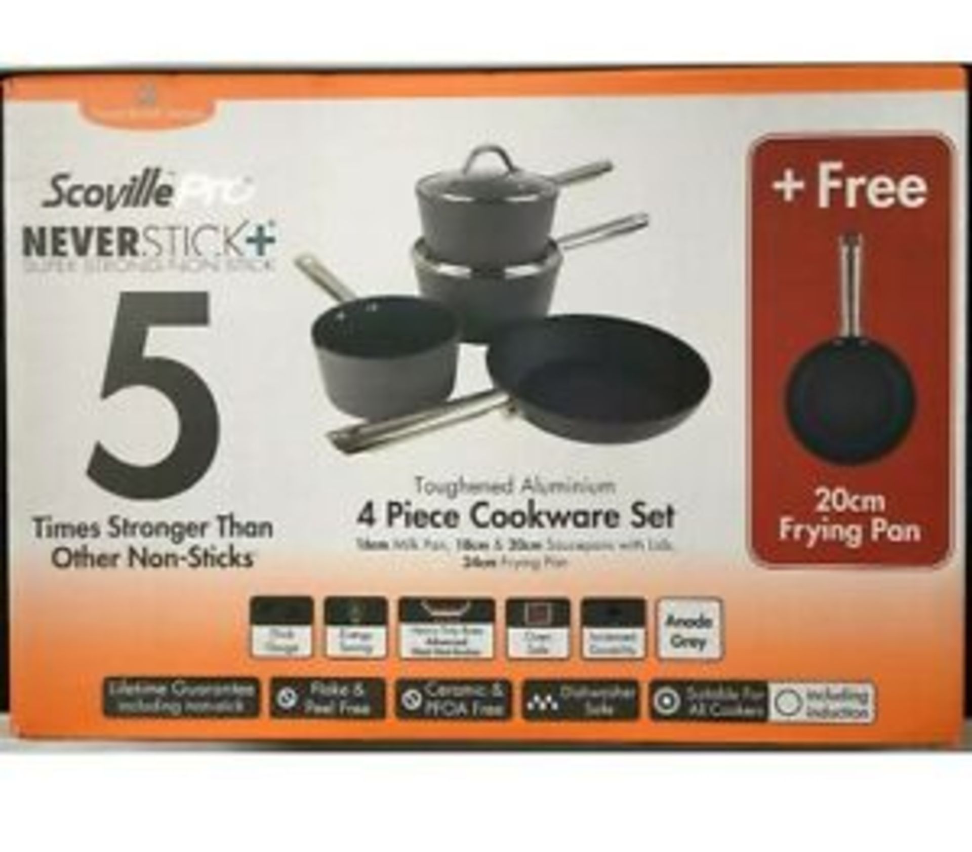(R2B) Household. 5 Piece Scoville Pro Cookware Set