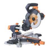 (R15H) DIY. 1 X Evolution Power Tools 210mm TCT Multi Material Cutting Sliding Mitre Saw