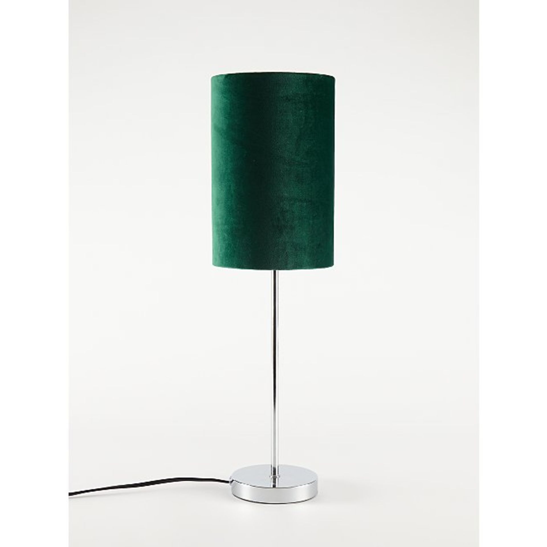 (R15C) Lighting. 3 Items. 1 X Rattan Pot Lamp, 1 X Classic Ceiling Light & 1 X Green Velvet Table L - Image 3 of 4