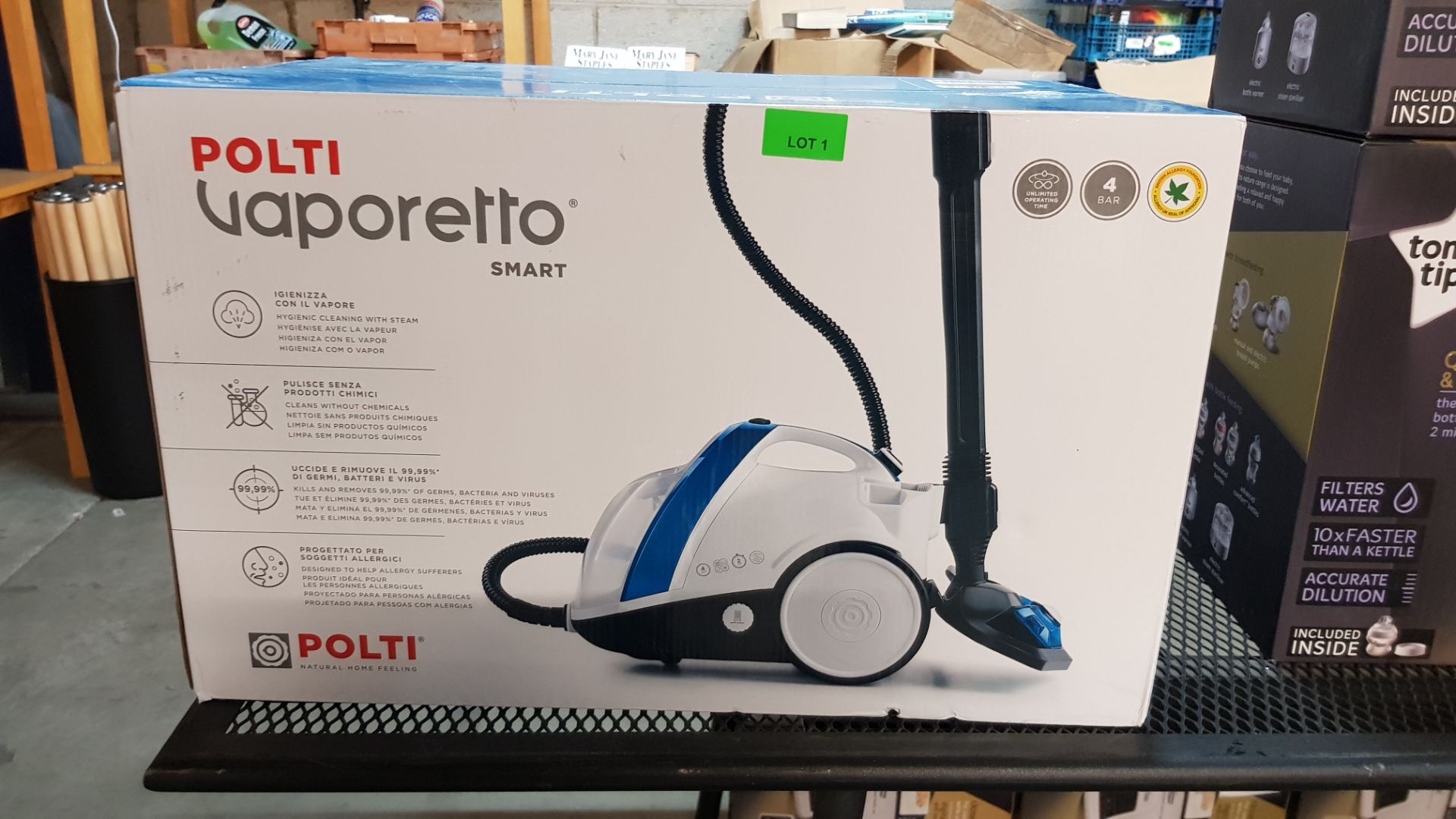 (R15I) Household. 1 X Politi Vaporetto Smart Hygienic Cleaning With Steam (New) - Image 2 of 2