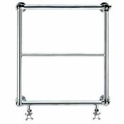 Burcombe Traditional Ball Jointed Towel Rail Radiator, Finished In Polished Chrome. W600 X H686 (4