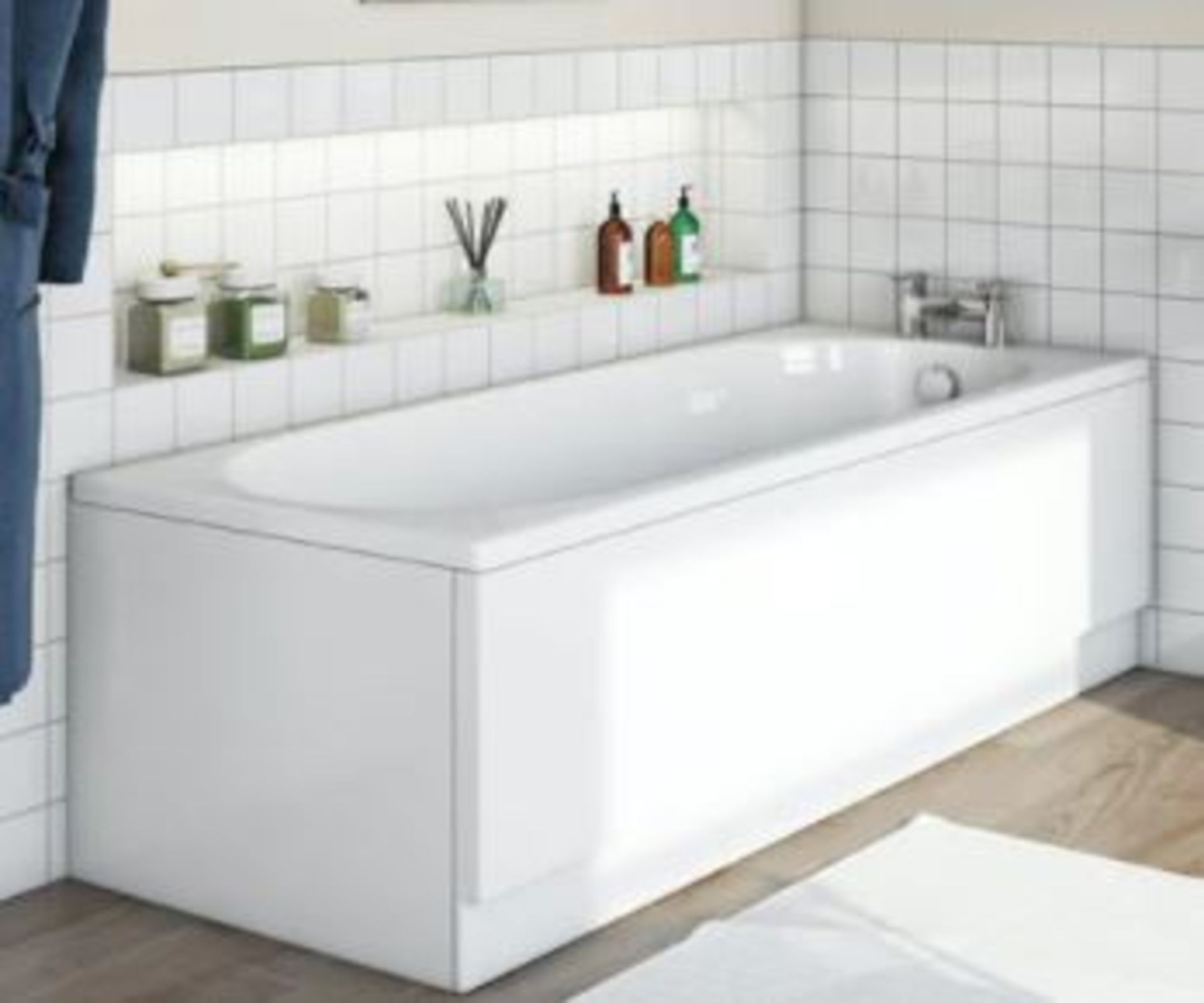 2 Items. 1 X Single Ended Square Edge Bath 1700 X 700 (ncric1770s) RRP £165 & 1 X Double Ended Corn - Image 2 of 6