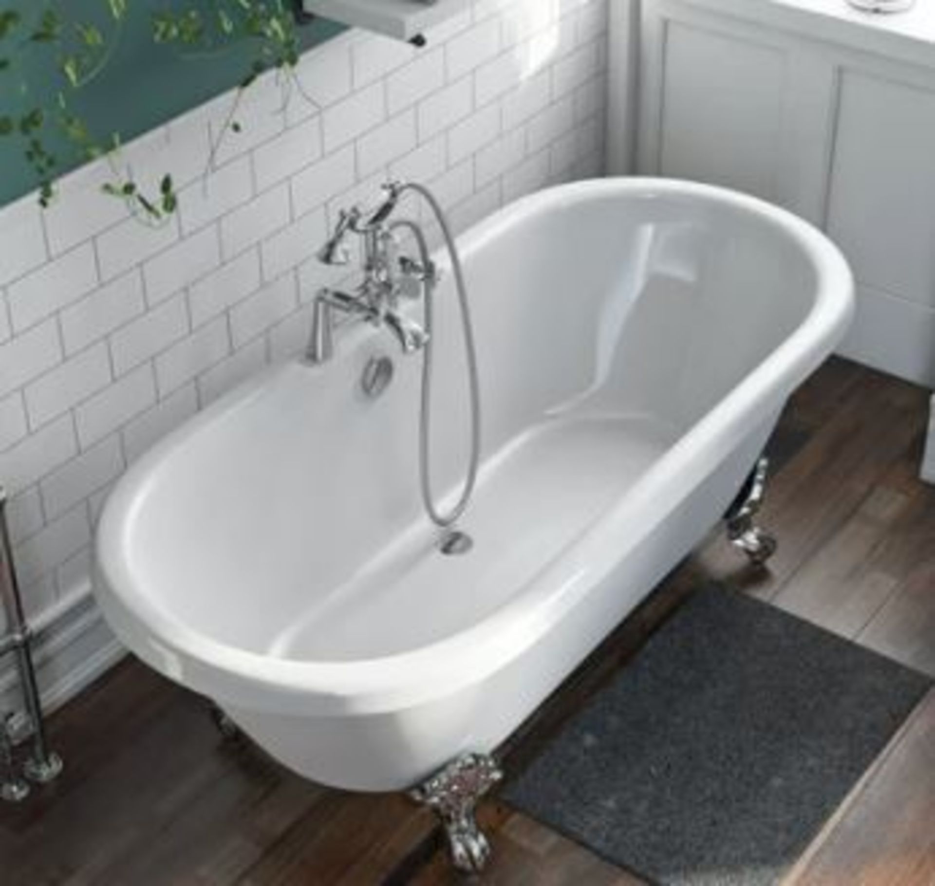 1 X Traditional Double Ended Roll Top Bath 1750 X 800 (jl659-1750) RRP £369 - Image 3 of 9