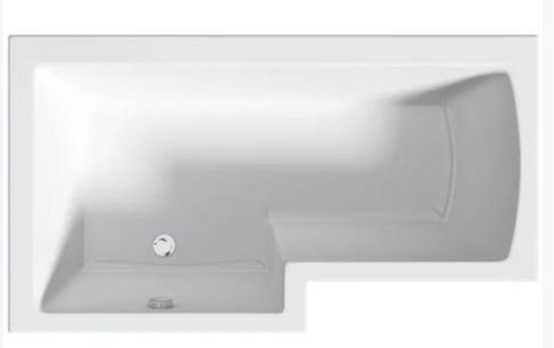 1500x700x800mm LH Square Shower Bath With Front Panel - Image 4 of 9