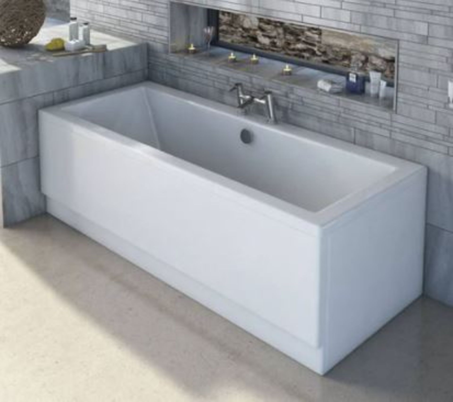 1 X Orchard Square Double Ended Bath 1700 x 750 (cche1775d) RRP £229 - Image 2 of 3