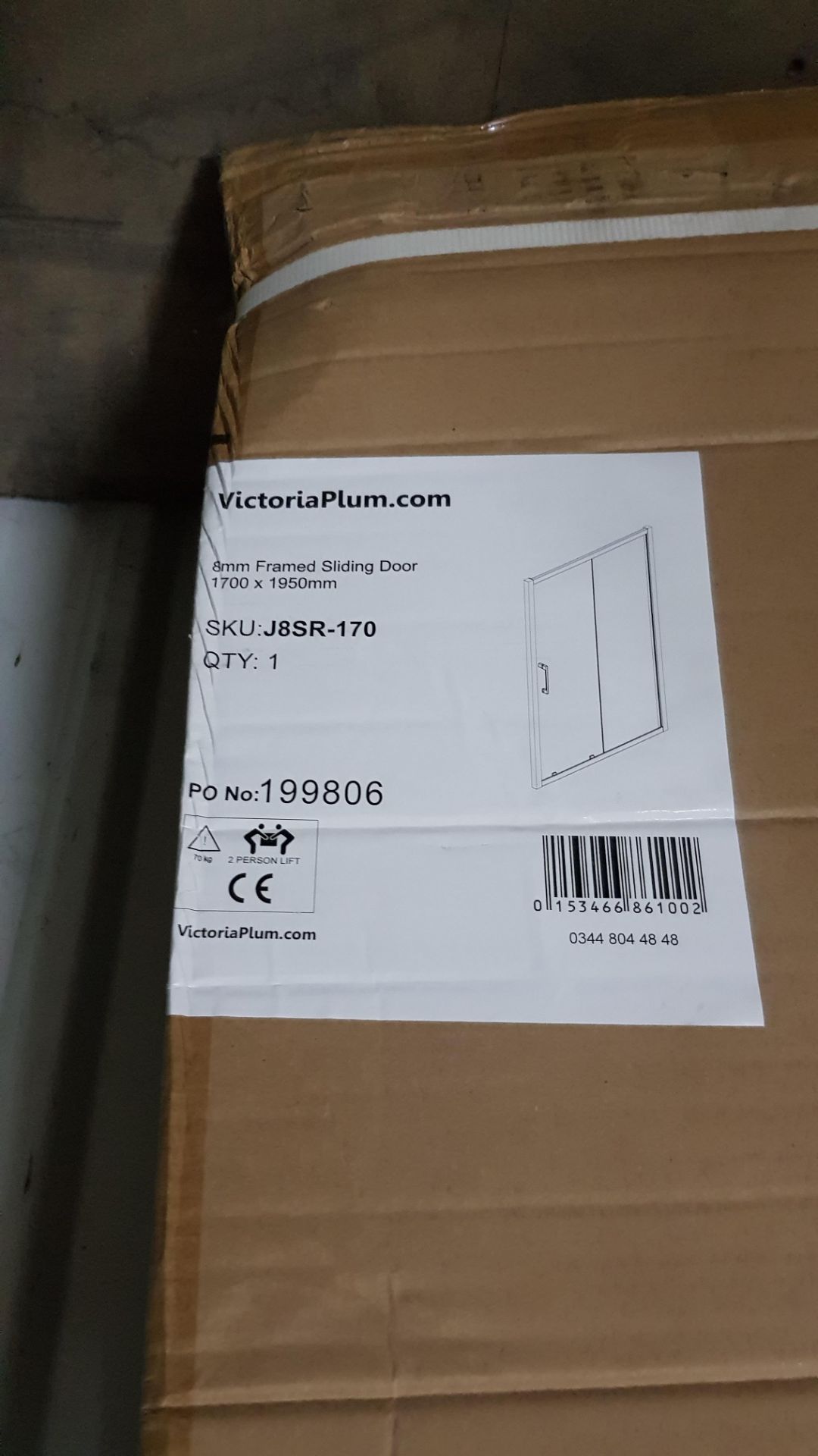 Mode Bathrooms 1700x800 Shower Enclosure To Include 1700mm Framed Sliding Shower Door (J8SR-170) Wi - Image 3 of 4