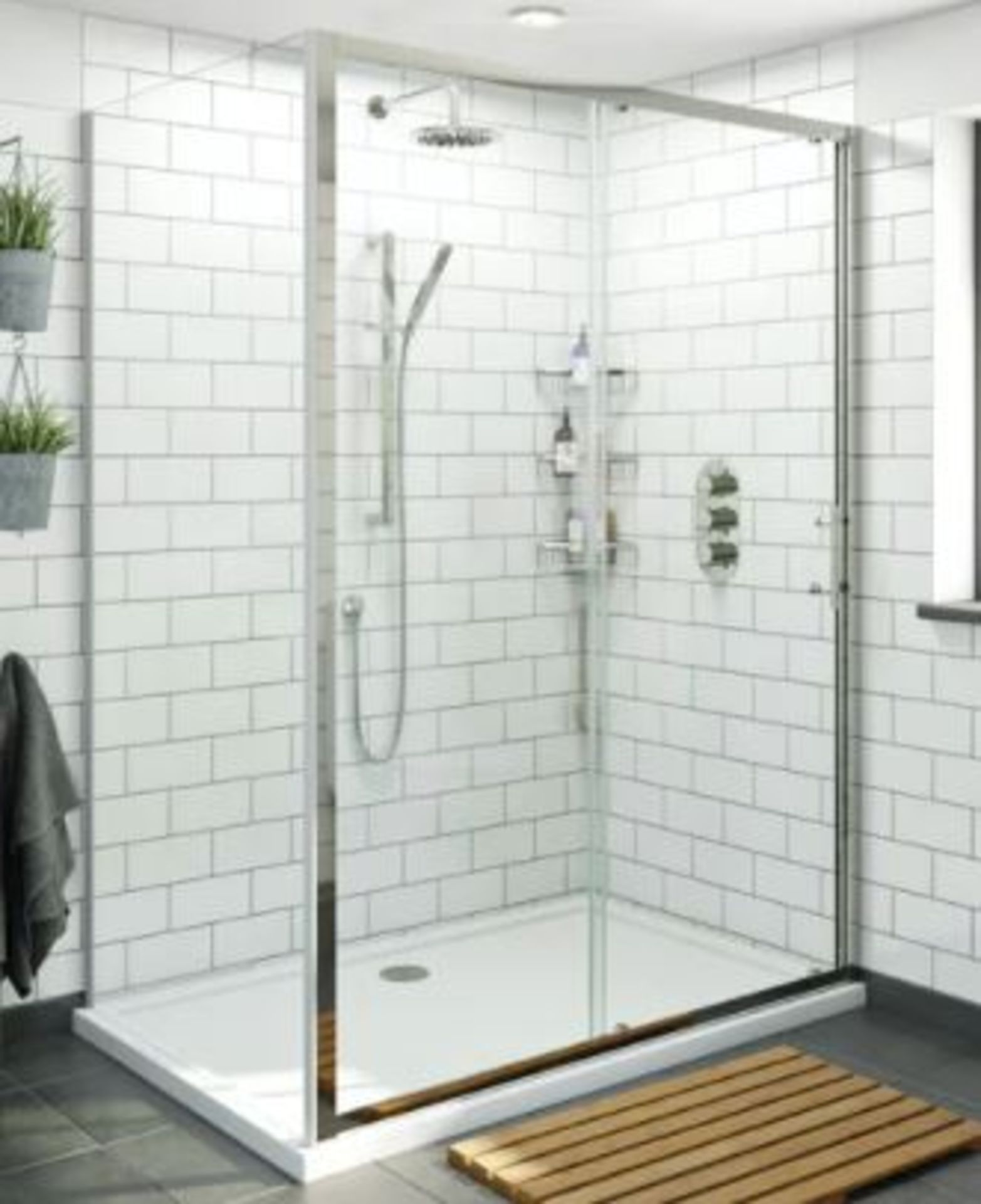 6 Items. 1 X Orchard 6mm Side Panel 760mm (bsp764) RRP £225, 1 X 8mm Wet Room Glass Panel 700mm (n - Image 3 of 4