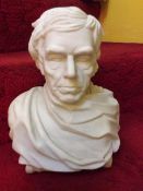 Antique White Marble Bust of Lord Brougham