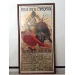 Original Poster Plaza De Toros De Madrid Corridas De San Isidor 1956