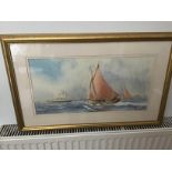 Excellent Nautical Watercolour Framed by Peter Adams